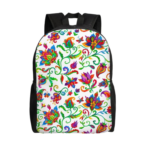 Balery Paisley Mochila - Mochila Estilosa y Duradera para Laptop de 15 Pulgadas con Tela Oxford Impermeable