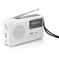 thumbnail image 1 of Radio de emergencia con energía Solar, manivela, Radio FM/AM autoalimentada, linterna Led, carga USB portátil, 1 of 5