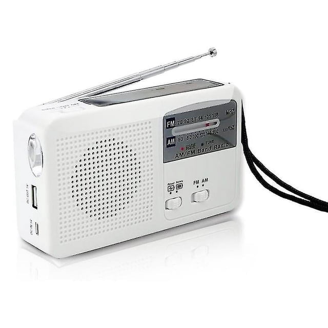 Radio de emergencia con energía Solar, manivela, Radio FM/AM autoalimentada, linterna Led, carga USB portátil