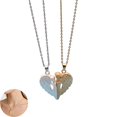 thumbnail image 5 of SmartBy 1 Set Matching Angel Couple Necklaces Magnetic Heart Angel Pendant Necklaces Romantic Love Heart Necklaces for Couples Anniversary Valentine's Day Gift, 5 of 7