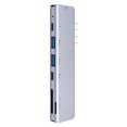 thumbnail image 3 of Lector de tarjetas HD con concentrador tipo c 7 en 1 Adaptador de video de resolución 4K Convertidor USB-C de aleación de aluminio Inevent EL000540-00B, 3 of 7