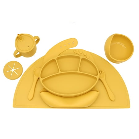 

Multifunctional 8 Pieces Baby Dishes Set Feeding Supplies Training Straw Cup Kid