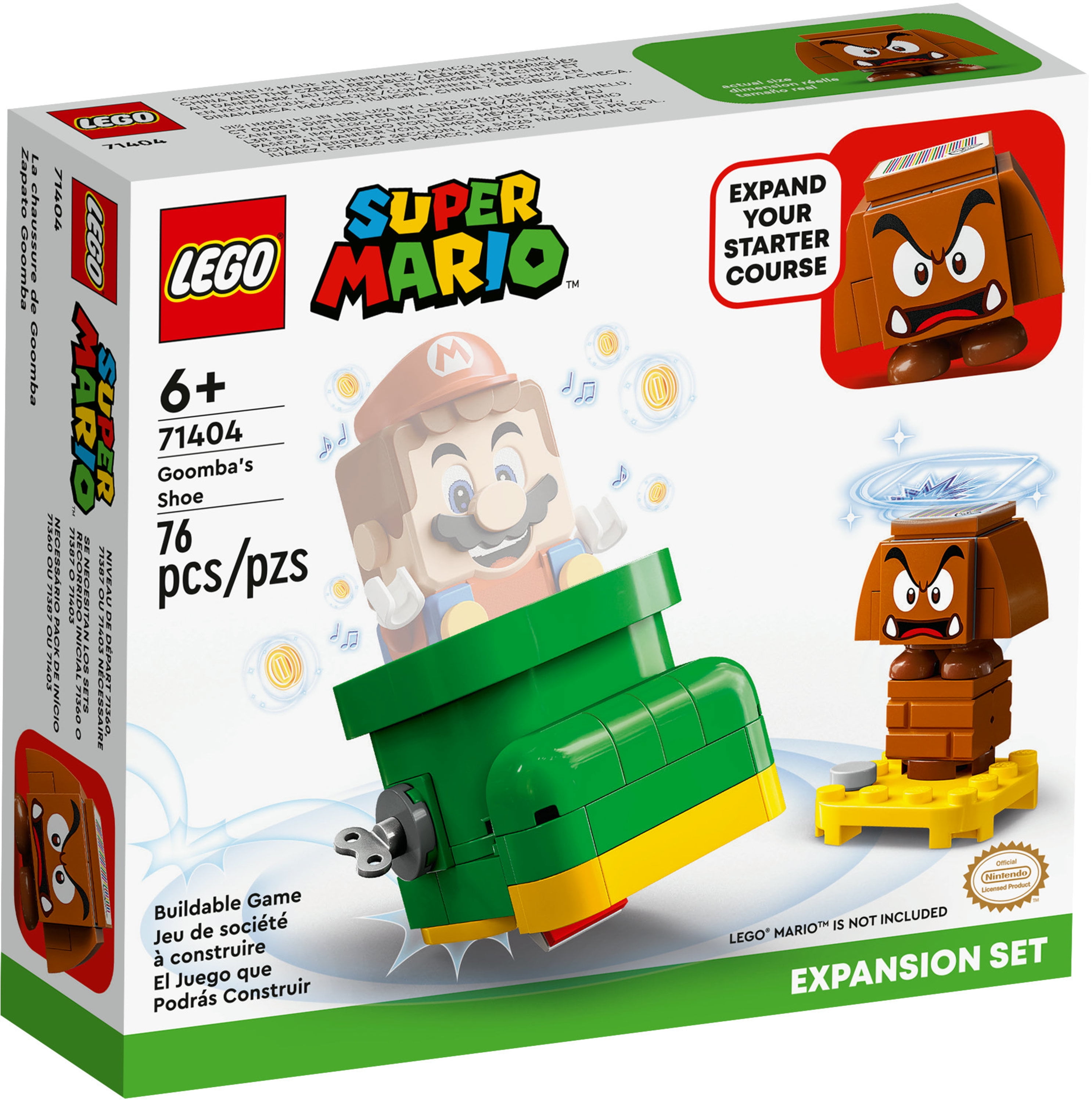 LEGO Super Mario Goomba’s Shoe Expansion Set  71404, Collectible Toy Game, with Goomba Figure, Gifts for Kids, Boys, Girls 6 Plus Year Old