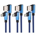 thumbnail image 1 of LAICAIW 6 Ft 90 Degree Micro USB Android Charger Cable 90 Degree USB 2.0 A Male to 2.0 USB Micro Male High Speed Fast Charging Cords for USB 2.0 Micro Port Power Bank Smartphones & More(Blue/3-Pack), 1 of 7