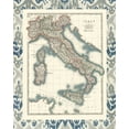 thumbnail image 2 of Johnston 15x18 White Modern Wood Framed Museum Art Print Titled - Bordered Map of Italy, 2 of 4