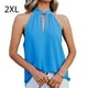 thumbnail image 3 of Blusa Sin mangas Qarigey para mujer Top de verano Azul XXL Type2 NO2, 3 of 5