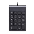 thumbnail image 1 of Teclado numérico USB con cable de 18 teclas, ligero y cómodo para PC Negro, 1 of 9