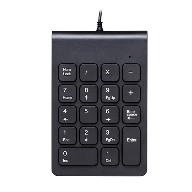 Mini teclado numérico USB jinwen 18 teclas para computadora portátil Escritorio negro