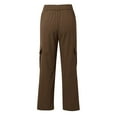 thumbnail image 4 of Cargo Pants Women, Elastic Waist Pockets Straight Loose Pockets, 4 of 8