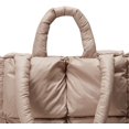 thumbnail image 3 of Kukuzhu Puffer Tote Bag for Women, Soft Fluffy Handbags Purse Light Down Cotton Padded Quilted Tote Bag, 3 of 6