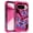 Rose Red Butterfly, variant on Casetego for Google Pixel 10 Pro XL Case,Glow in The Dark Three Layer Heavy Duty Shockproof Protection Hard Plastic Bumper Soft Silicone Protective Case,Dark Purple Butterfly