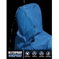 thumbnail image 2 of Men's Rain Jacket Waterproof With Hood Lightweight Packable Shell Raincoat Windbreaker For Cycling Golf Travel, 2 of 6