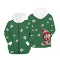 thumbnail image 6 of Psesaysky Toddler Boys Hoodies Snowflake Snowman Green Sweatshirt Boys Jacket Zipper Hoodie Top Kids Coat Winter Long Sleeve Hooded Shirts 6-7 Years, 6 of 7