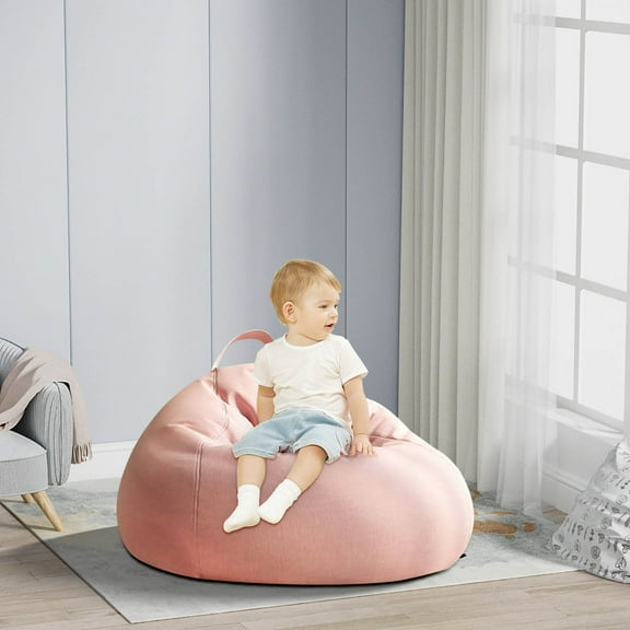 YJYGSQ Large Round Velvet Floor Pillow Chair - Super Soft Fluffy Lounge Sofa for Living Room, Bedroom, Office - Ergonomic Bean Bag Chair with Removable Cover & Filler, Modern Home Decor