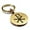 Gold, variant on Stainless Steel Religious Chi Rho Round Medallion Keychain Circle Ring