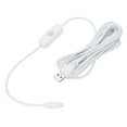 thumbnail image 1 of USB Male to Micro USB Male Power Cable with Switch White 1, 1 of 6