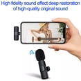 thumbnail image 5 of Cocobaby 2 IN 1 Lavalier Wireless Microphone Audio Video Recording Mini Mic For iphone, 5 of 12