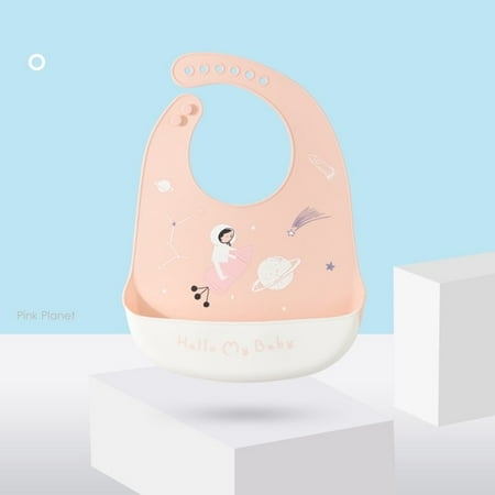 

QWZNDZGR Cartoon Animal Baby Bibs Waterproof Soft Silicone bibs burp cloths Baby Girl Boy Feeding Stuff Printed Adjustable Kids Children