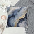 thumbnail image 2 of WENZZ  Navy Grey and Gold Marble Texture Fluid Art Throw Pillow Cover,Navy Gray Marble with Golden Veins Pillow Covers for Couch Bed Sofa,, 2 of 5