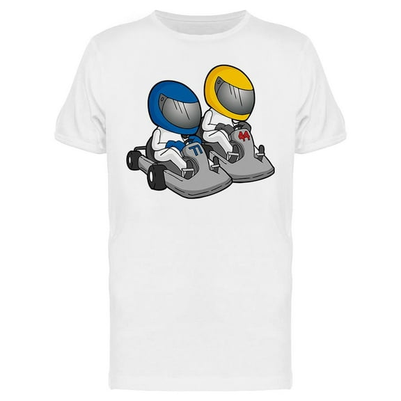 Karting Duel Drivers Design T-Shirt Men -Image by Shutterstock, Male Medium