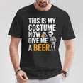 thumbnail image 2 of This Is My Costume Give Me A Beer Skeleton Dad Funny Halloween Party Men’s Graphic T-Shirt Comfortable Cotton Tee, 2 of 3