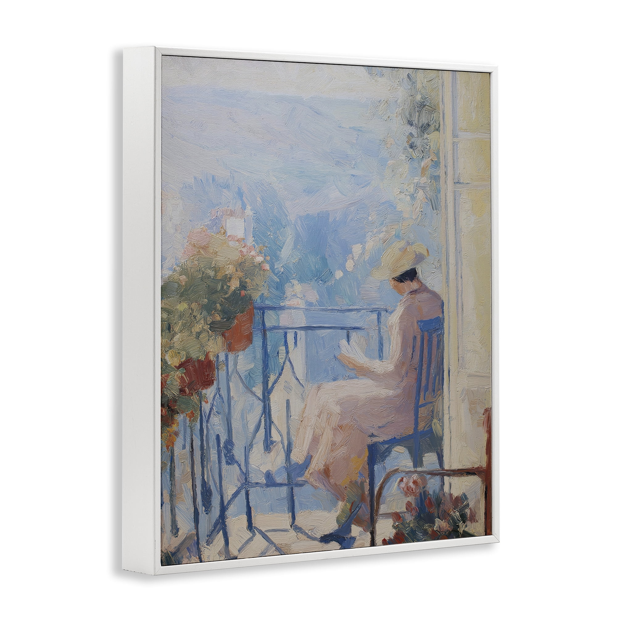 Stupell Industries Reading In The Sun White Framed Giclee Art, design by Svetlana Aleynikova