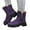 Purple, variant on Womens Winter Snow Boots Suede Fleece Lined Zipper Ankle Booties Outdoor Platform Walking Chelsea Fall Boots Red 7.5