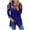 Blue, variant on Aoochasliy Ladies Tops Winter Clothes Tops Clothes Long Sleeve V-neck Solid Color Blouses Off Shoulder Out Chest Drill Top