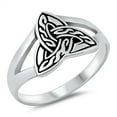 thumbnail image 1 of Oxidized Sterling Silver Twisted Design Celtic Ring Size 9, 1 of 3