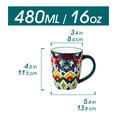 thumbnail image 5 of vancasso Ceramic Coffee Mug Set of 6, 16 oz Coffee Cup, Porcelain Tea Cups, Series LUM, 5 of 10