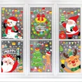 thumbnail image 2 of Pegatinas navideñas de dibujos animados para ventanas, Papá Noel, alce, árbol de Navidad, pegatinas de vidrio, colgante navideño, adornos de Feliz Año Nuevo y Feliz Navidad, 2 of 5