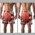 thumbnail image 3 of luoweisi Men's Beach Shorts Quick Dry Swim Trunks with Mesh Lining Coral 2XL, 3 of 5