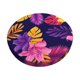 thumbnail image 1 of Balery Purple Flower Fundas de asiento para taburete de bar redondo de tela de terciopelo ajustables que protegen de arañazos y manchas para sillas de 14 a 17 pulgadas.-14 inch, 1 of 7