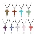 thumbnail image 4 of ZPYESWOW Crystal Necklace,Cross Necklace for Women Natural Stone Pendants, Religious Necklace Jewelry Christian Prayers Gifts,I One Size, 4 of 5
