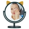 thumbnail image 3 of Espejo De Maquillaje Con Oreja De Gato Ajustable, Espejo Pequeño HD Transparente Portátil Con Placa Base De Almacenamiento, Estilo De Dibujos Animados Para El Hogar Y El, 3 of 7