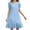 Light Blue, variant on Summer Fashion Plus Size Sun Dresses for Womens 2025 Cotton And Linen Sleeves Hem Ruffle Hem Dress Long Skirt