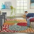 thumbnail image 5 of Nourison Home Aloha Indoor/Outdoor Green 5'3" x 7'5" Area Rug, Tropical, Botanical, Easy Clean, Non Shedding, Bed Room, Living Room, Dining Room, Deck, Backyard, Patio (5x7), 5 of 10