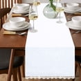 thumbnail image 3 of Fingercraft Table Runners, Cotton Dinner Table Centerpiece with Beautiful Premium Lace, Home and Dining White-108, 3 of 7