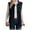 Dark Blue, variant on Womens Vest Dressy Casual Women's Fashion Solid Color Sleeveless Blouses Turndown Collar Tank Coat Womens Winter Clothes Army Green L