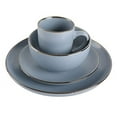 thumbnail image 6 of Gibson Home Munich Gold 16-Piece Dinnerware Set - Matte Blue w/ Gold Rim, 6 of 6