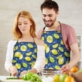 thumbnail image 5 of Yellow Lemon Fruit Slices Blue Pattern Apron-Garden Aprons for Women with Pockets-Cotton Linen Waterproof Kitchen Cooking Gardening Aprons Adjustable for Kitchen,Cooking,BBQ and Salon 33x27 Inch, 5 of 7