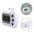 thumbnail image 2 of 2 Pack Digital Refrigerator Thermometer Fridge Freezer Room Thermometer Waterproof Large LCD Display Max/Min Record Function,White-2 Pack, 2 of 10