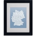 thumbnail image 2 of Trademark Fine Art "STEEL-Germany Regions Map" Matted Framed by Michael Tompsett, 2 of 3