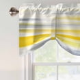 thumbnail image 4 of Yellow Grey Tie Up Valance Curtains for Windows, Kitchen Curtains Window Treatments, Vintage Farmhouse Abstract Oil Painting Short Window Shades Valances for Bedroom Bathroom Cafe 42"x18", 4 of 8