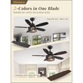 thumbnail image 4 of Ventilador de Techo Fanbulous Negro con Jaula y Luz de 42" de 6 Velocidades con Motor DC, 4 of 7