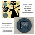 thumbnail image 4 of Yellow Wall Clock Battery Operated 14 Inch Black Cat Wall Clocks Silent Non-Ticking Wooden Wall Clock for Bathroom Bedroom Living Room, 4 of 6