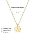 thumbnail image 2 of TINGN Hexagon Initial Necklace for Women 14k Gold Filled Dainty Initial Letter Pendant Necklace Monogram Gold Initial Necklace for Women Jewelry Gifts, 2 of 6