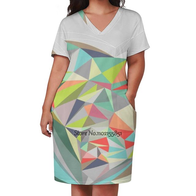 Graphic 199 Back Lacing Backless Dress Square Neck Dress Fashion Design Large Size Loose Dress Abstract Graphic Pattern