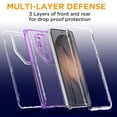 thumbnail image 5 of AICase for Samsung Galaxy S26 Ultra Case Clear 3 in 1 Heavy Duty Drop Protection Full Body Rugged Shockproof/Dust Proof 3-Layer Military Protective Tough Durable Cover,Transparent Purple, 5 of 11