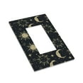 thumbnail image 7 of DouZhe 1-Gang Decorator/Rocker Wallplate, Cartoon Sun Star Moon Blue Decorative Wall Plates, 7 of 7